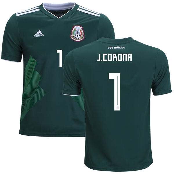Mexico #1 J.Corona Home Kid Soccer Country Jersey